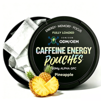 Pochettes de caféine 100 mg pour le voyage, poudre de vitamine C, emballage discret et portable, soutien naturel pour l'énergie et la concentration, zéro calorie