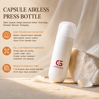 Flacon pompe airless 50ml 100ml pour lotion, format voyage portable, contenant ovale pour soins de la peau mère et bébé