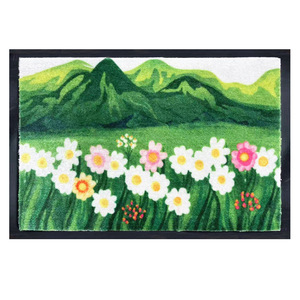 Custom Printed Polyester Doormat With Pvc Backing Anti Slip Water Absorbent Entrance Mat Rectangle Shape - Product Image 5