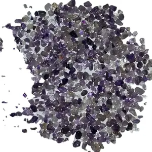 宝石紫水晶优质和regualr优质机器抛光砾石和小卵石，用于生物和占星术