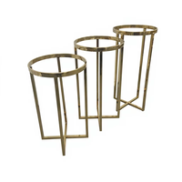 Ensemble de tables de présentation cylindriques en acier inoxydable, idéal pour les mariages, les fêtes d'anniversaire, les tables de desserts, les tables de cocktails