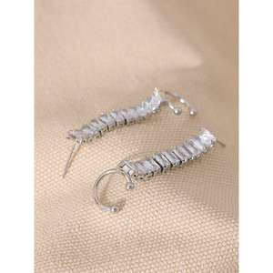 JINYOU 580 <span class=keywords><strong>Orecchini</strong></span> a Clip in <span class=keywords><strong>Acciaio</strong></span> Inossidabile Placcato Oro 18K con Zirconi Cubici, Gioielli Eleganti e Affascinanti per Donne - Product Image 5