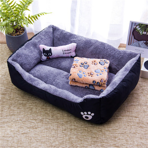 Camas para mascotas, suaves y rectangulares, cama para perros grande y cálida para invierno, con relleno de fibra de poliéster, lavable a mano. - Product Image 2