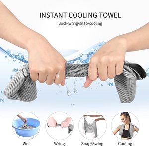 Vente en gros de serviette de sport en microfibre super magique, rafraîchissante instantanée, cou de glace, serviette de sport avec logo personnalisé - Product Image 4