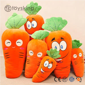 Jouets en peluche Velboa doux en forme de carotte, personnalisables pour cadeaux promotionnels ou machines à crème - Product Image 2