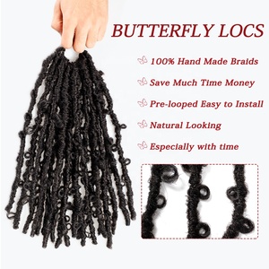 <strong>Butterfly</strong> Locs Crochet Hair 24 Inch Pre Looped Distressed <strong>Long</strong> <strong>Butterfly</strong> Locs Faux Soft Locs Hair Extensions Crochet <strong>Braids</strong> - Product Image 3