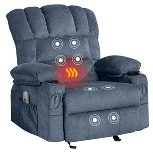 2024 Stoff <span class=keywords><strong>massage</strong></span> Heiz motor Power Lift Manuelle Bett liege Manueller Liegestuhl mit USB und Seiten tasche <span class=keywords><strong>2</strong></span> Getränke halter - Product Image 3