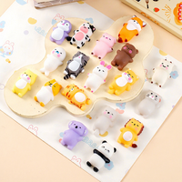 Mainan Mochi Squishy Lucu Bentuk Hewan TPR Lembut Pereda Stres Fidget Kawaii Panda Kucing Rubah Warna-warni Mini 20g untuk Anak Perempuan