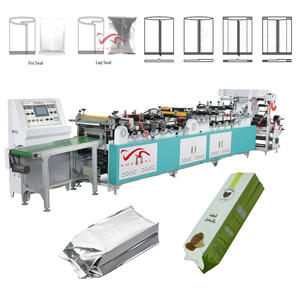 Máquina de Fazer Sacos de Selagem Central com Selagem por Lap e Selagem por Fenda em Alumínio MJ-350A para Embalagem de Café e Chá - Product Image 1