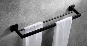 <span class=keywords><strong>Porte</strong></span>-serviettes en acier inoxydable, épais, carré, <span class=keywords><strong>porte</strong></span>-serviettes, pour la salle de bain, noir mat, 24 pouces, accessoires de bain - Product Image 6