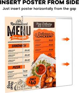 ที่ใส่ป้ายอะคริลิกติดผนังพร้อมเทปกาว<span class=keywords><strong>8</strong></span>แพ็คขนาด<span class=keywords><strong>8</strong></span>.5x11นิ้ว - Product Image 3