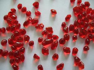 Petites perles de <span class=keywords><strong>verre</strong></span> rouges lisses <span class=keywords><strong>en</strong></span> cristal de 8mm pour la décoration et l'aquarium - Product Image 2