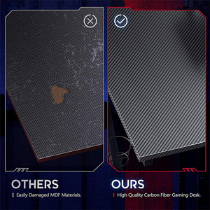 Table de jeu avec revêtement en fibre de carbone, <span class=keywords><strong>bureau</strong></span> de jeu 39 pouces pour idées cadeaux - Product Image 3