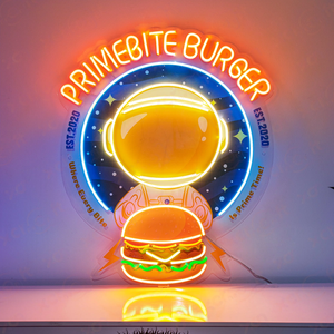 Tienda de cadena Lighting up Sign Store Wall Business Decoration Led Hamburger Led Neon Sign Light Lighting up Sign para la decoración de la tienda - Product Image 5