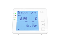 Boîtier personnalisé pour moniteur de qualité de l'air, boîtier en plastique OEM avec fenêtre d'affichage et emplacements pour boutons pour dispositif de capteur IAQ