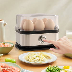 Cuiseur à œufs électrique automatique 110V-220V 200W en acier inoxydable et plastique <span class=keywords><strong>pour</strong></span> 6 œufs, usage domestique - Product Image 3