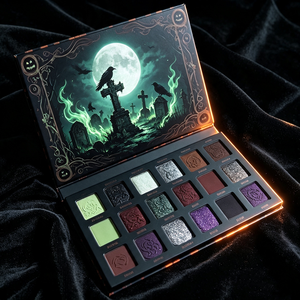Palette <span class=keywords><strong>de</strong></span> fards à paupières vintage gothique, mat, scintillant, métallique, <span class=keywords><strong>maquillage</strong></span> d'<span class=keywords><strong>Halloween</strong></span>, citrouille, <span class=keywords><strong>sorcière</strong></span>, haute pigmentation, longue tenue - Product Image 3