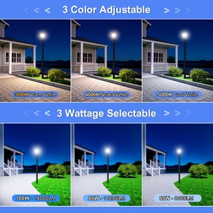 Lámpara de Poste LED Moderna para Exteriores, 100W/80W/60W, CCT Ajustable, Lámpara de Columna para Decoración de Patio y Jardín - Product Image 3