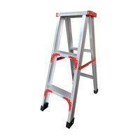Échelle à marches en aluminium multifonctionnelle moderne 95 cm, échelle télescopique pliable en A, légère, certifiée CE, 300 lb, portable pour supermarché