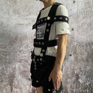 Ensemble de Bretelles de Contention Noires Verrouillables pour le Haut du Corps, avec Shorts Anti-Démontage et Verrous Magnétiques, pour Patients, Soins Médicaux et Asile, ABDL - Product Image 5