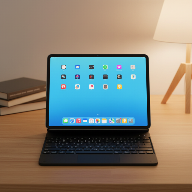 New Button Battery Style Wireless BT Mechanical Full Size LED Backlit Keyboard for iPad Pro 12.9 & iPad Air 13-inch
