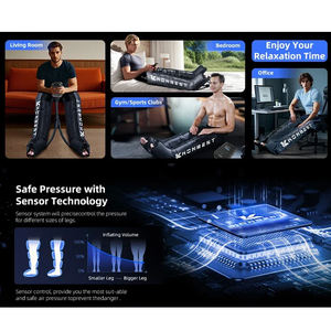 Botas de Compresión de Aire Profesionales de 4 Cámaras para Recuperación Deportiva, Terapia de Masaje para Piernas, Sistema de Compresión para Atletas - Product Image 6