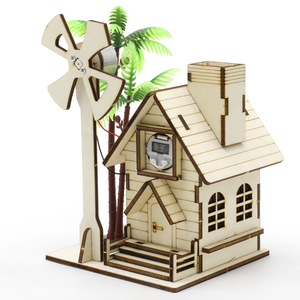 Kit de casa de reloj de madera con energía solar, juguete de experimento científico para niños de 7 a 9 años, modelo educativo de construcción STEM - Product Image 3