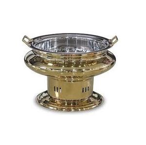 Color dorado y tamaño personalizado frotamiento platos de frotamiento de gama alta plato de frotamiento hidráulico chafer de estilo árabe oblongo - Product Image 1