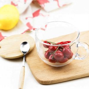 Taza de Café de Vidrio Transparente de 15 oz con Tapas de Bambú y Cuchara, Ecológica, con Logotipo Personalizado para Café, Té, Leche, Avena, Yogur - Product Image 4