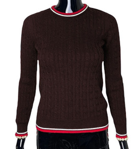 Maglione da donna blu reale e bianco con Patch greco lettera associazione girocollo maglione Top per le donne - Product Image 3