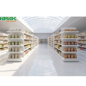High Load Double Side Supermarket Shelving <b>Unit</b> Multi Layer Grocery Shop Gondola <b>Display</b> Rack For Beverage Snack Storage - Product Image 1