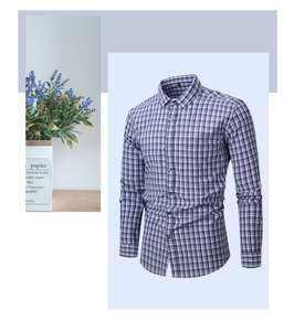 Nouvelle chemise décontractée à carreaux en <span class=keywords><strong>coton</strong></span> perlé de haute qualité, coupe ample, grande taille, style européen et américain, à manches longues, collection automne 2026, pour homme japonais - Product Image 3