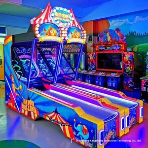 Machine de jeu d'arcade à monnayeur pour enfants et parents, avec boîte en bois et acrylique, jeu de boules à roulettes fou et double bowling - Product Image 3