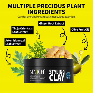 SEVICH argilla opaca pasta per <span class=keywords><strong>capelli</strong></span> Private Label Custom No grasso forte tenere in Gel naturale olio d'oliva <span class=keywords><strong>capelli</strong></span> cera per <span class=keywords><strong>uomo</strong></span> - Product Image 4