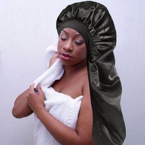 Promoción: Gorro de Dormir de Satén Largo y Suave con Banda Elástica para Mujer, Ideal para el Cuidado del Cabello y Trenzas - Product Image 4