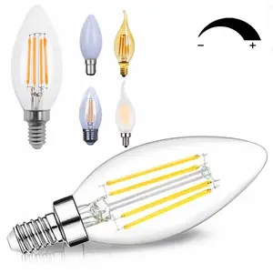 C35 C35T 2W 4W 6W E12 E14 E26 E27 Daylight White Vintage Ampoule Edison Lamp Dimmable Decorative Led Filament Candle Light Bulb