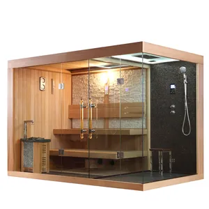 wood steam bath/ jet shower saunas steam/ sauna and steam combined room