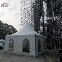 Tente de réception extérieure personnalisée en aluminium avec cadre automatique, imperméable en PVC, haute résistance au vent, pour mariages et événements variés