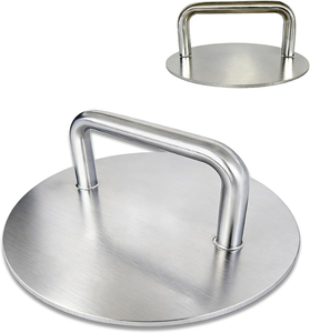 <span class=keywords><strong>Presse</strong></span> à <span class=keywords><strong>Smash</strong></span> <span class=keywords><strong>Burger</strong></span> 7 pouces en acier inoxydable, <span class=keywords><strong>presse</strong></span> à hamburger robuste antiadhésive, <span class=keywords><strong>presse</strong></span> à griller ronde lisse pour plaque chauffante - Product Image 1