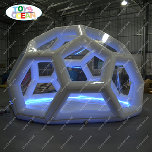 Tienda de campaña transparente inflable personalizada, tienda de campaña de cúpula transparente para fútbol al aire libre, casa inflable de burbujas herméticas para eventos de Camping - Product Image 3