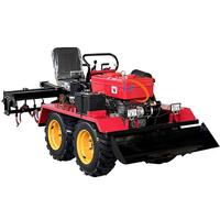Mini Tractor de 25 Caballos de Fuerza con Cuatro Ruedas, Arado Rotatorio, Cultivador, Bulldozer