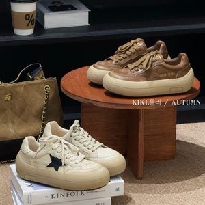 Zapatillas Deportivas Retro Coreanas con Suela Gruesa y Efecto Desgastado, Novedad Otoño 2026, Estilo Vintage con Estrella, Blancas con Efecto Sucio, Tendencia - Product Image 6