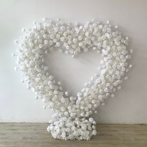 結婚する背景ロマンチックな白いハートフラワースタンド人工愛ハートハートフラワーアーチ結婚式用 - Product Image 4