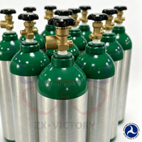 Cylindre d'oxygène médical rechargeable ZX Factory DOT-3AL AA6061-T6 ME MD M6 M9, réservoir de gaz médical portable vide, OEM ODM, logo personnalisé