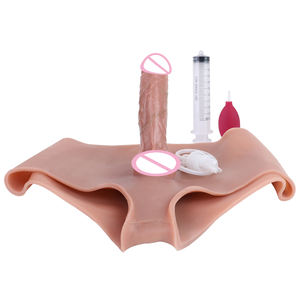 Pantalon gode portable lesbien <span class=keywords><strong>16cm</strong></span> sangle solide sur le pénis éjaculant pour les débutants pantalon gode lesbien réaliste - Product Image 2