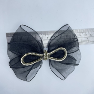 Bán buôn công chúa 3D hoa nơ kẹp tóc gạc giày vá quyến rũ tùy chỉnh vải lưới phụ kiện tóc phụ nữ cô gái mũ cô dâu - Product Image 2