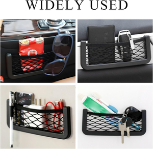 2 Organizadores de Asiento Trasero de Coche ABS con Más de 12 Compartimentos, Modelo Tenghui <span class=keywords><strong>SJ</strong></span>, Bolsa de Almacenamiento de Malla con Cinta Adhesiva de Doble Cara - Product Image 6