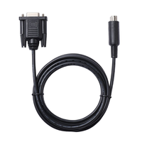 Cable de Programación PLC Serie Q de Mitsubishi, D-sub DB9 Hembra RS232 Serial a Mini Din de 6 Pines, Compatible con QC30R2
