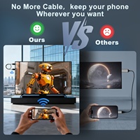 Kabelloser Display-Sender-Adapter Airplay Miracast Bildschirmspiegelung Extender für Video- und Audio-Streaming TV/Projektor Kunststoff
