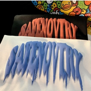 T-shirts pour hommes surdimensionnés en coton 100% écologique tricoté en 3D personnalisé - Manches courtes, style streetwear - Product Image 3